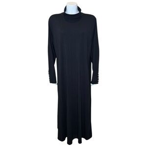 Soft Surroundings Jackie Turtleneck Maxi Dress 3X Modal Blend Black
